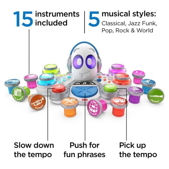 Brand New Fisher-Price Think & Learn Rocktopus musician- French Version 3-6 Year - Picture 5 of 15